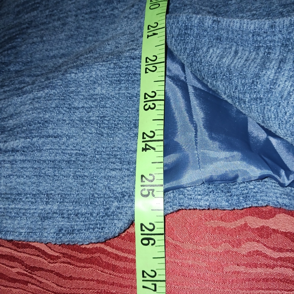 TRAVIS AYERS 2 Piece Blue Long Sleeve Collared Textured Professional Suit Sz 12 - Picture 10 of 12